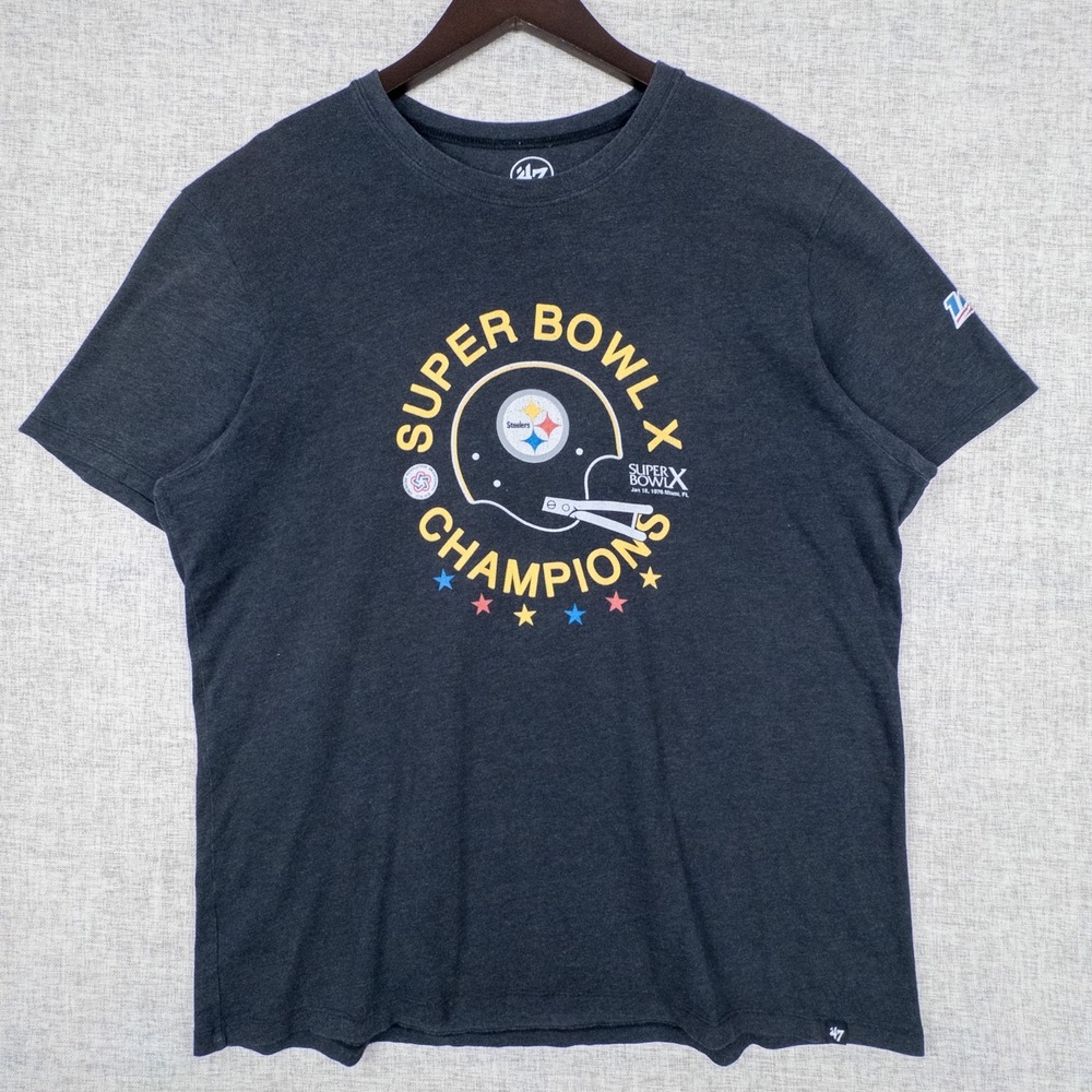 47‎ Brand Pittsburgh Steelers Super Bowl X Champions T-Shirt XL